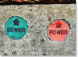 Sewer Power Markers Standard Style 18 Year Exposure